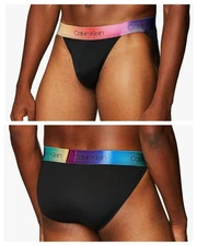 NWT Medium (32-34") Calvin Klein Microfiber Stretch Pride Sport Brief Black