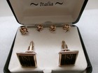 Messina Italia Cufflinks & 4 Knot Studs & Silver & Gold Tone Original  Box — photo 3