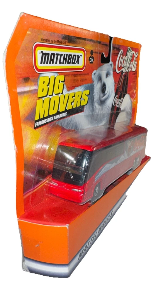 Matchbox Big Movers Famous Buses Motor Coach Industries Coca-Cola Tour Bus NIP - Image 4 of 4