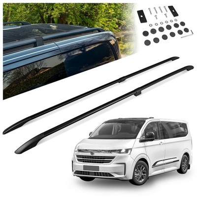 Split Roof Rails for Volkswagen VW Caravelle (T7) Long 2025- Painted Black