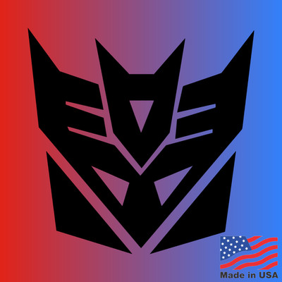 Decepticons Transformer Logo Vinyl Decal - Many colors available - Free Shipping