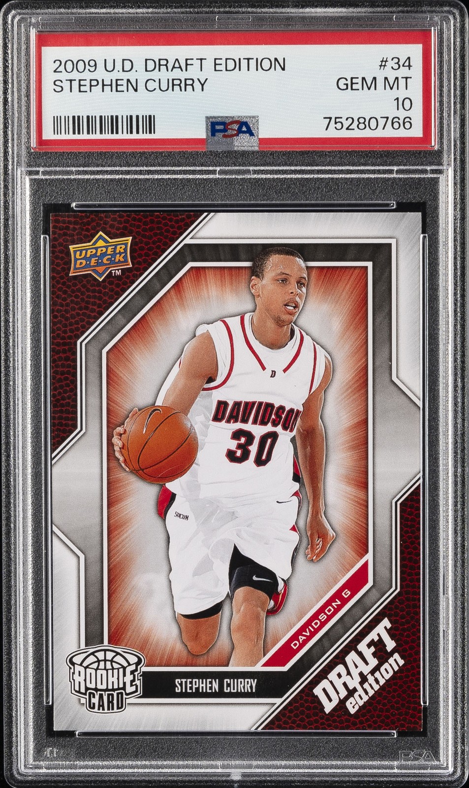 2009 UD DRAFT ED #34 STEPHEN CURRY PSA 10