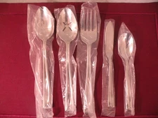 New 5 Piece ONEIDA Stainless Glossy LINCOLN HOSTESS SERVING SET Spoons Fork +