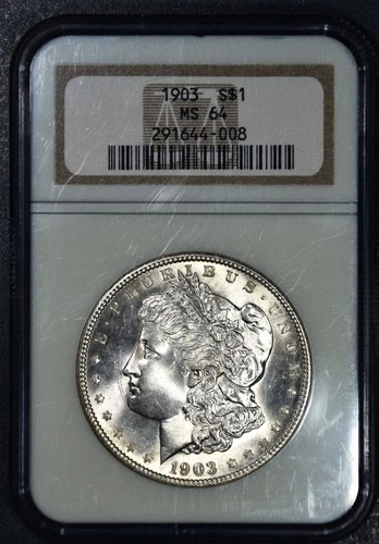 1903 $1 MORGAN SILVER DOLLAR KM#110 NGC MS 64 A6539