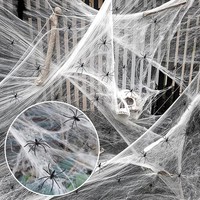 Halloween Deko Spinnennetz 60G Mit Plastik Spinnen Gruselige Dekoration