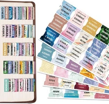 Bible Index Tabs Bible New & Old Testament Tabs 75 Laminated Bible Chapter Tabs