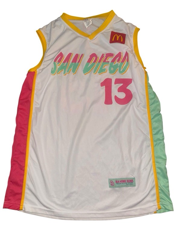 San Diego Padres Manny Machado Basketball Jersey City Connect SGA Men's L