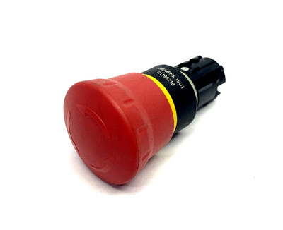 Siemens 3SU10001HB200AA0 Emergency Stop Mushroom Pushbutton, Rotate-To-Unlatch