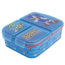 Sonic   Kinder 3-Fach-Sandwich-Box - Snack-Halter - dekorierte Lunch-Box