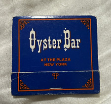 The Plaza New York Westin Hotels Oyster Bar Matchbook Cover Vintage