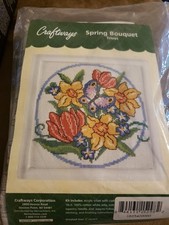 Craftways Spring Bouquet Trivet Cross Stitch Kit NEW