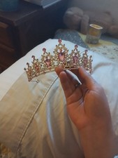 Elegant Pink Rhinestone Tiara