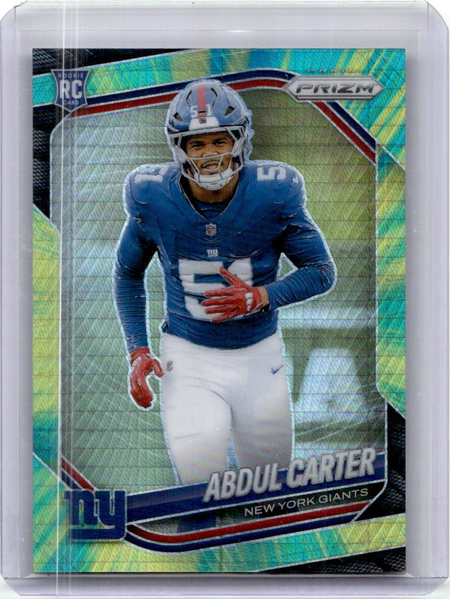2025 Panini Prizm #394 Abdul Carter RC Hyper 102/200 New York Giants Penn State