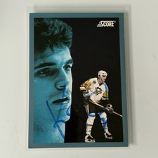 1992-93 Score Kevin Stevens #492 Auto Autograph Signed Pittsburgh Penguins