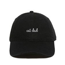 Cat Dad Baseball Cap Embroidered Cotton Adjustable Dad Hat