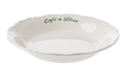 Brand New 100% Authentic Vintage Porcelain Cafe De Flore Bowl Plate Set x4