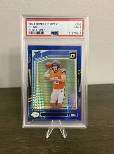 2024 PANINI DONRUSS OPTIC BLUE HYPER #209 BO NIX ROOKIE RC PSA 9