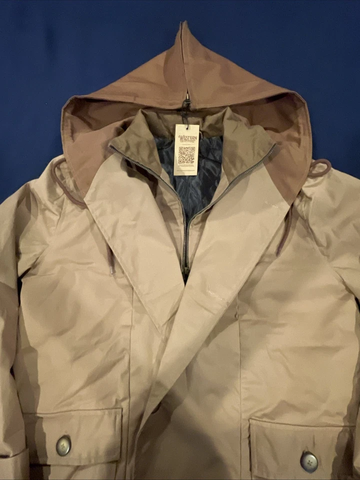 Jaqueta de algodão bege Western Outfitters Yellowstone John Dutton média - Imagem 2 de 4