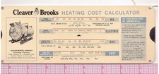 Cleaver-Brooks Heating Cost Calculator, cardstock slide rule  (S-1424)