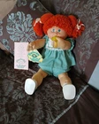 Vtg VHTF Cabbage Patch JESMAR Doll Red Poodle reen Eyes Paci Birth. Cert. Spain