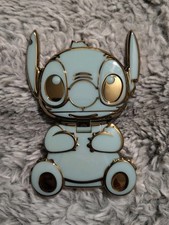 PopSockets Pop Grip STICH Cell Phone Stand Pastel Teal FRAME Gold MIRROR 3.75"