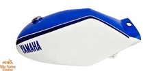 Fit For Yamaha Rz350 31k YPVS Blue And White Painted Steel Tank + Taps + Cap