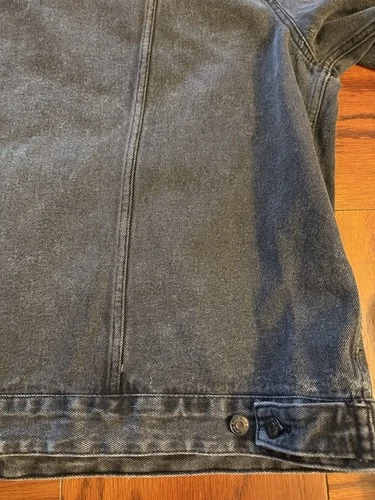 Wild Fable Unisex Oversized Black Denim Trucker Jacket 2X Cotton  image 12