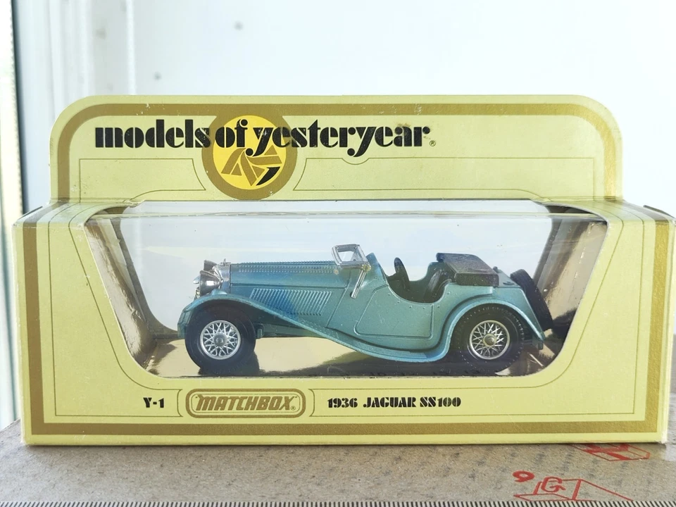 Vintage Retro Car Lesney Yesteryear Y1 Jaguar SS 100, MATCHBOX, England, Boxed - Image 2 of 4