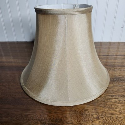 Bell Shaped Lamp Shade Tan Beige 9 tall 6 top Bottom Open 12  