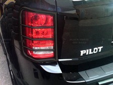 Black Horse Tail Light Guards Lights Protectors Black Fits 2009-2015 Honda Pilot