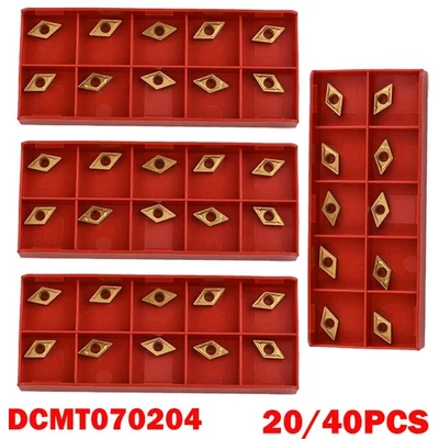 20/40Pcs Carbide Turning Inserts DCMT070204 DCM T070204 Indexable Carbide NEW