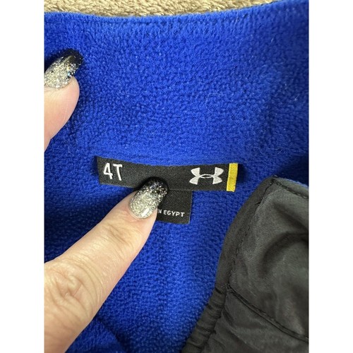 Under Armour Track Top Boys Size 4T Two Toned Blue Full Zip Light Jacket - Picture 2 of 5