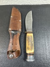Vintage Rare HTF H. Boker & Co Tree Brand Hunter Fixed Blade Knife Stag Germany
