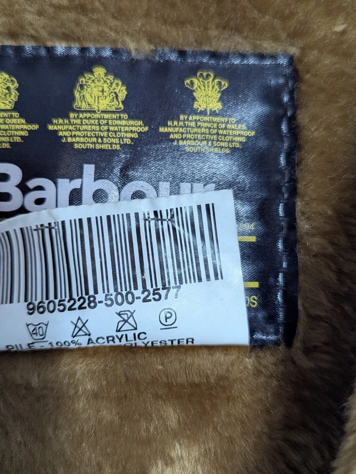 Barbour A295 Pile Lining Waistcoat Brown Size 36 in Chest Liner Vintage, photo 4 of 4