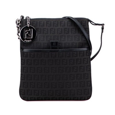 Fendi Zucchino Canvas Crossbody | Pre-Loved | Black | Authenticated
