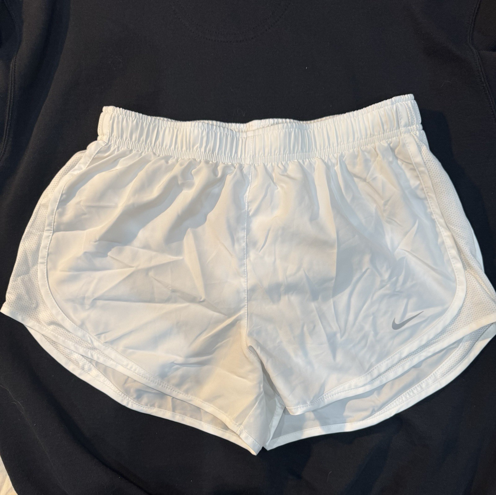 Nike Women's Dri-Fit Athletic Running Shorts White Size Medium