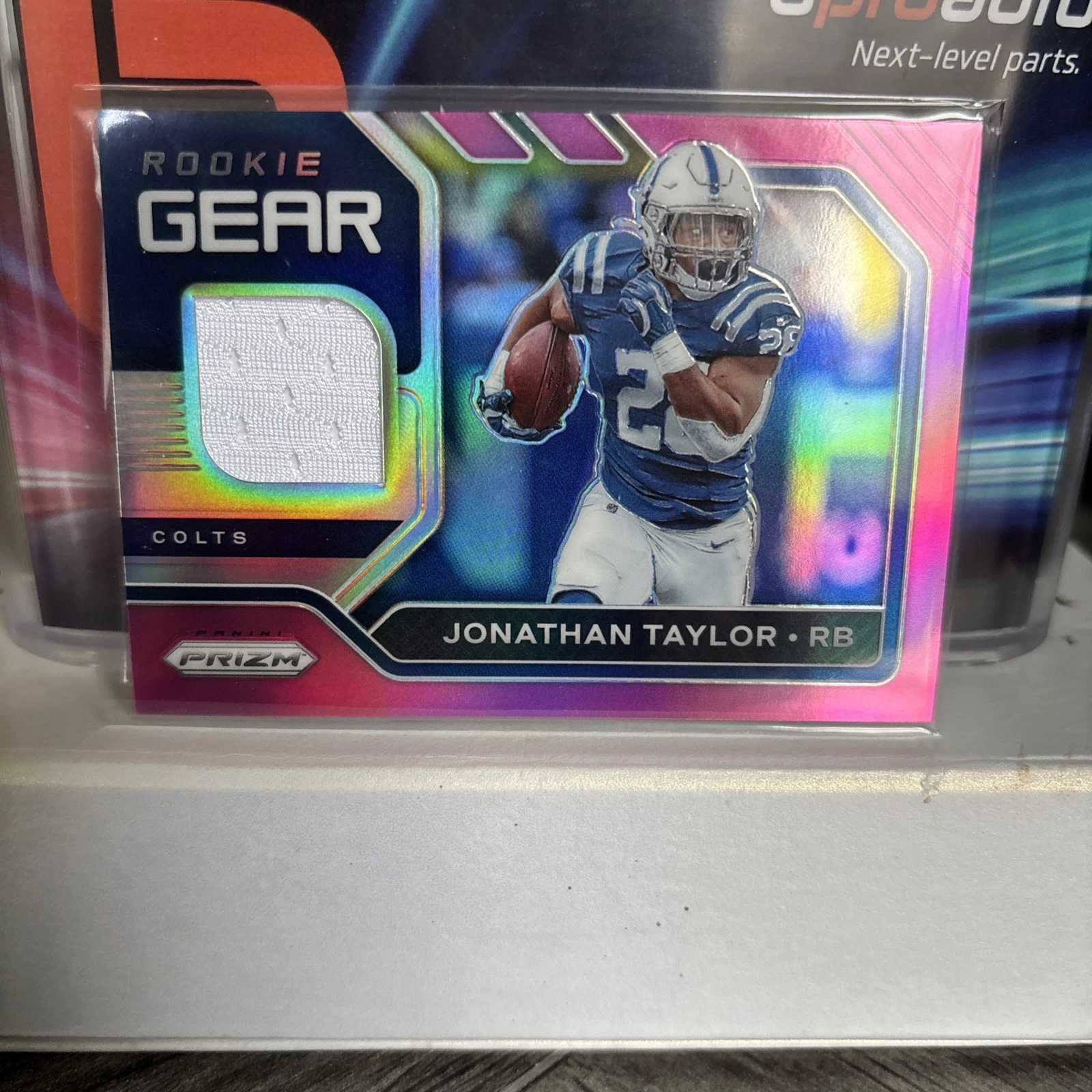 2020 Panini Prizm Rookie Gear Pink #4 Jonathan Taylor RC ROOKIE JERSEY COLTS