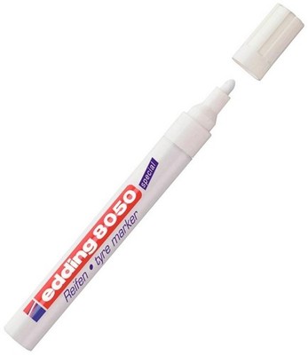 2 Reifen Marker weiß Räder Gummi Oberfläche wasserfest edding 8050 Tire Stift