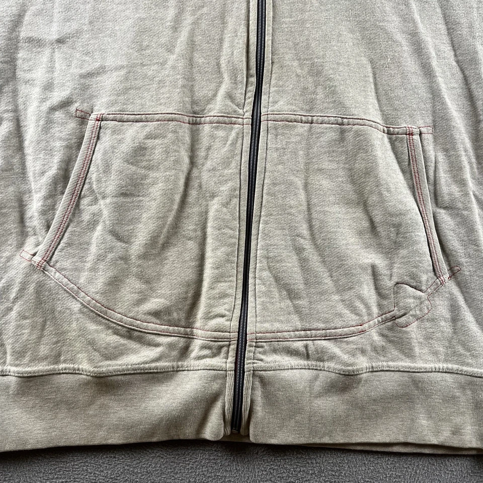Vintage Levis Silvertab Hoodie Mens XL Gray Full Zip Hip Hop Rapper Skater Y2K - Image 3 of 4