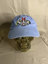 Vtg Powerpuff Girls Cartoon Network Embroidered Hat Purple Kids Youth 2000