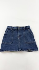 Crewcuts Denim Skirt Girls 8 J.Crew Jean Pockets Raw Hem Casual School Outfit