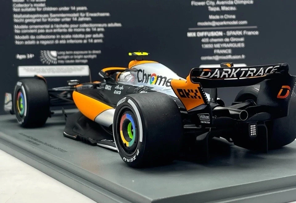 Lando Norris #4 Spark 1:18 GP de Gran Bretaña McLaren MCL60 2023 F1 Cromo Silverstone Foto 3 de 4