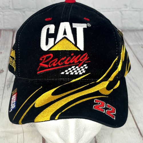 Nascar Ward Burton #22 Hat Checkered Flag Sports Bill Davis Racing Cap Cat NWT