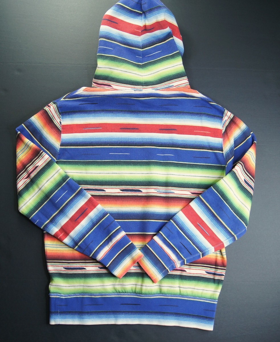 POLO RALPH LAUREN Men's Multi Serape Print Fleece Graphic Pullover