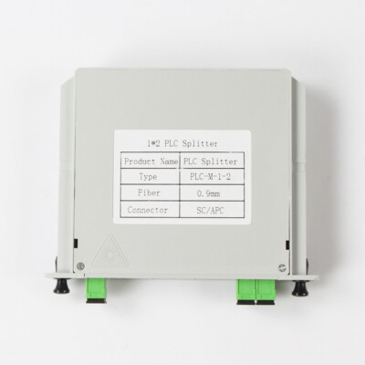 SC APC PLC 1X2 Fiber Optical Splitter FTTH SC PLC 1:2 Optical Fiber Splitter Box