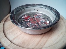 COLIN KELLAM Studio Art Pottery Totnes Devon 4  FISH DISH/BOWL 19 cm