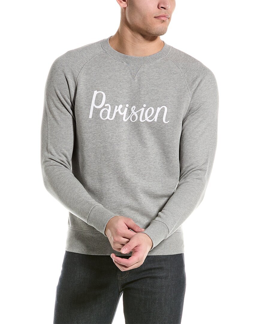 Мужская толстовка с круглым вырезом и нашивкой из лисьей кожи Maison Kitsune 19890₽