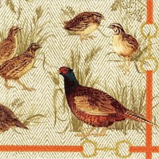 TWO Individual Napkins Birds Autumn Lunch for Decoupage  1228 