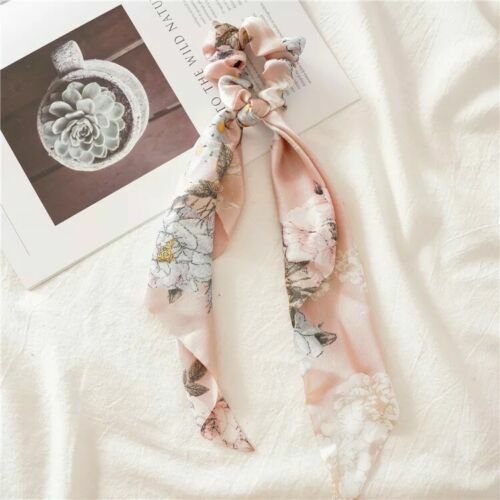 Damen Haar Scrunchie Schleife Pferdeschwanz Halter Haarband Schleife Haarbänder Krawatten - Bild 29 von 32