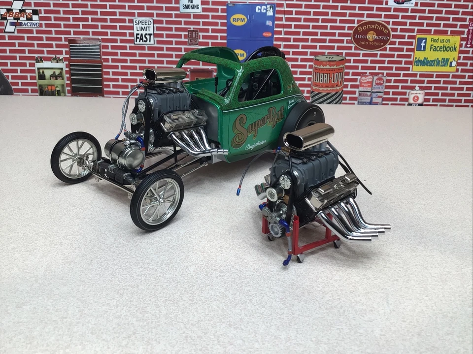 1/18 GMP ACME SUPER RAT ALTERED FIAT DRAGSTER ENGINE NEW A1800104 - Image 2 of 4